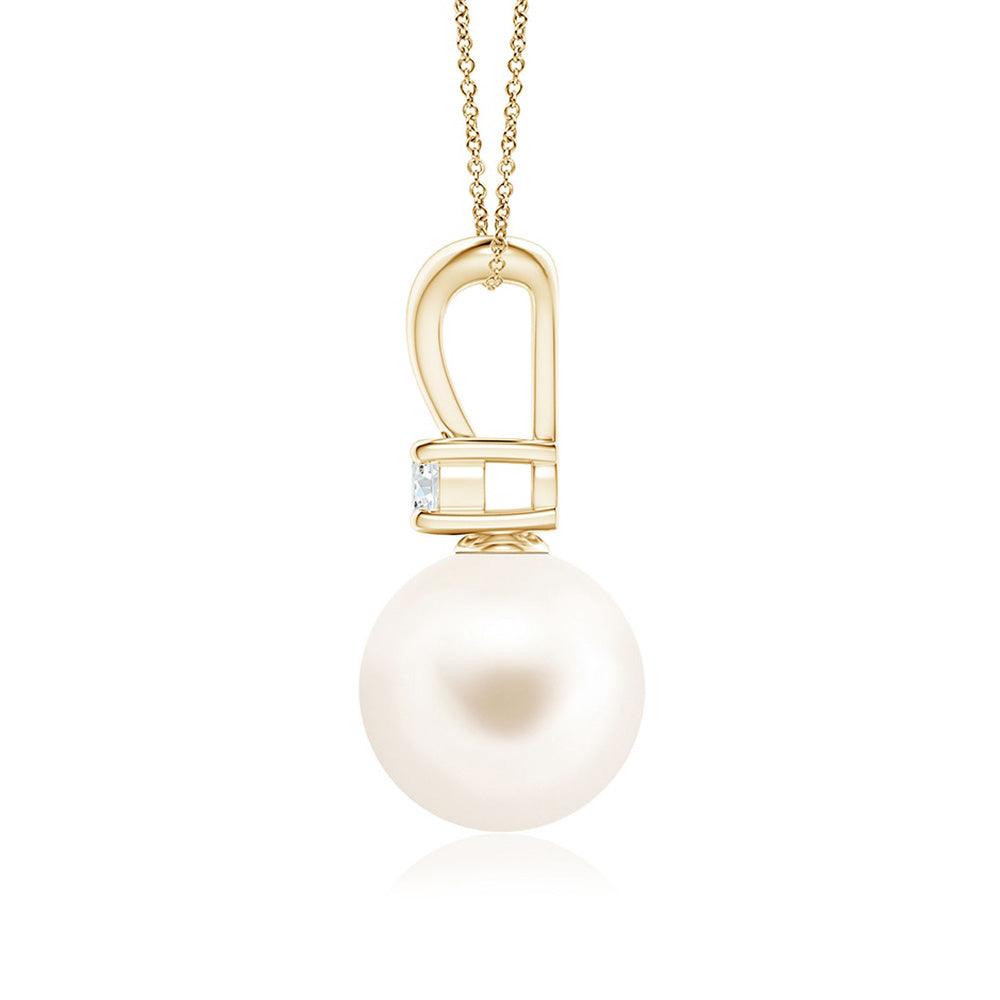 8mm Freshwater Cultured Pearl V-Bale Pendant - MSBLUE Jewelry