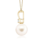 8mm Freshwater Cultured Pearl V-Bale Pendant - MSBLUE Jewelry