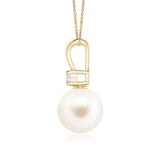 8mm Freshwater Cultured Pearl V-Bale Pendant - MSBLUE Jewelry