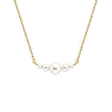 Graduated Five Freshwater Cultured Pearls Necklace