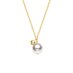 8mm Freshwater Cultured Pearl Necklace with Charm - MSBLUE Jewelry