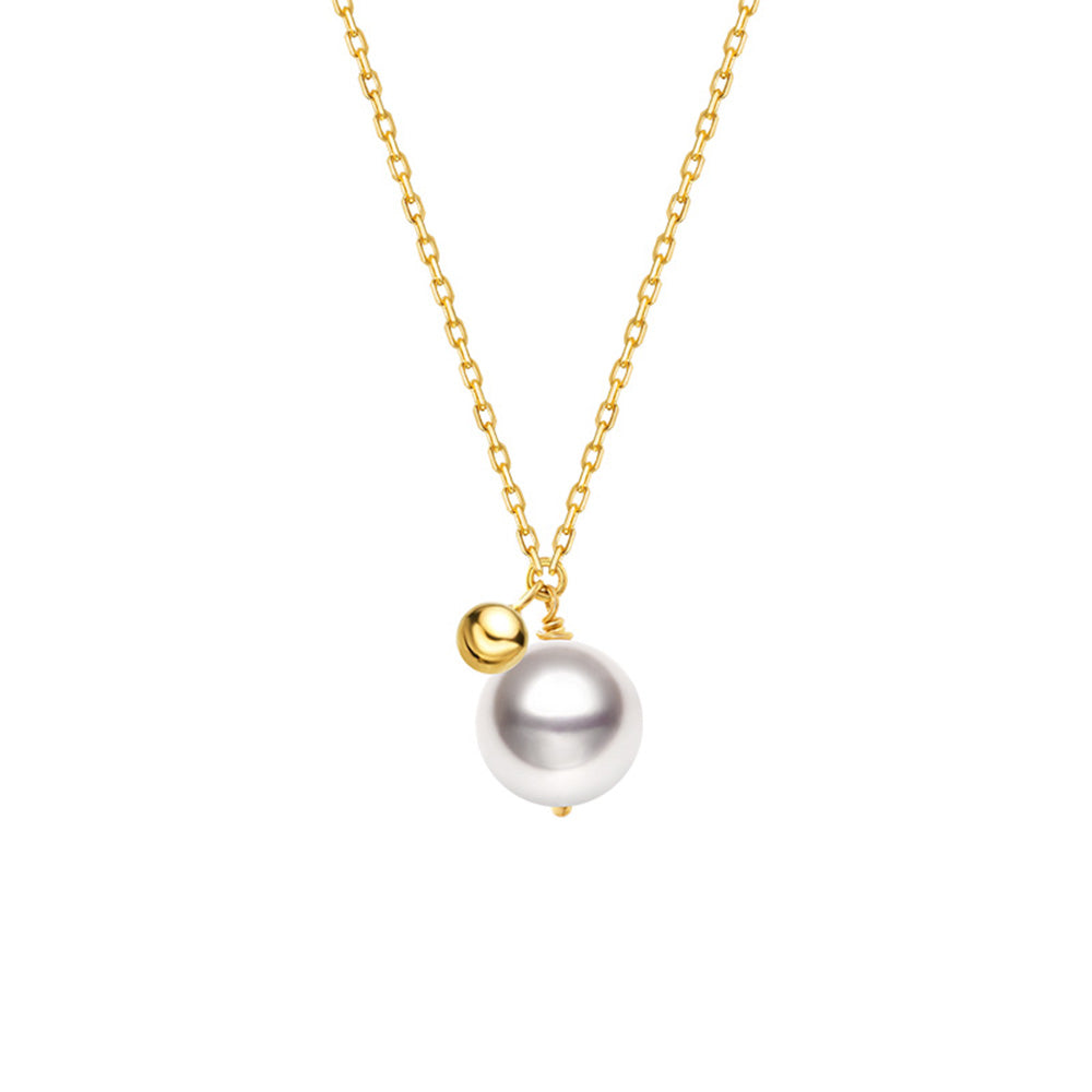 8mm Freshwater Cultured Pearl Necklace with Charm