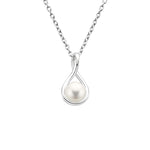 8mm Freshwater Cultured Pearl Twist Pendant - MSBLUE Jewelry