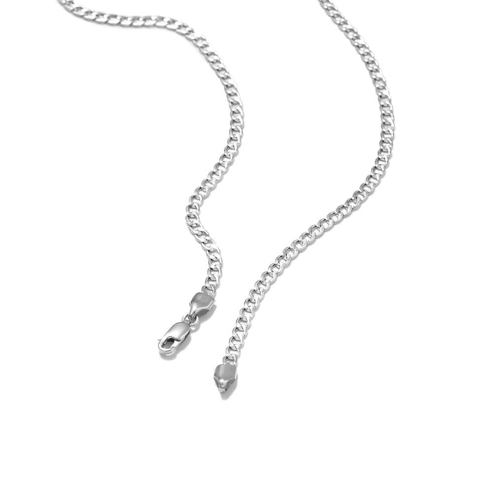 3.5mm Flat Curb Chain Necklace - MSBLUE Jewelry