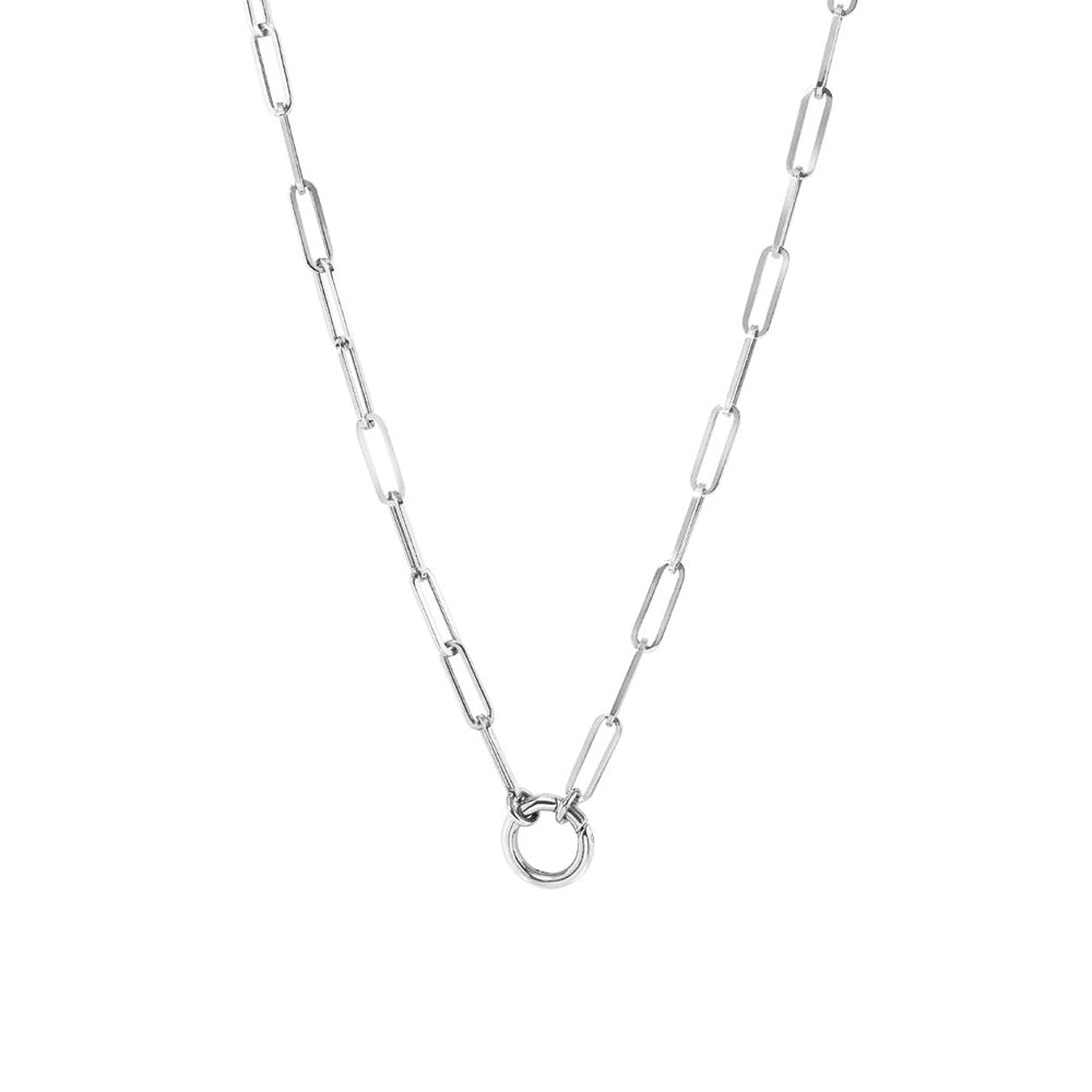 Paperclip Chain Charm Necklace