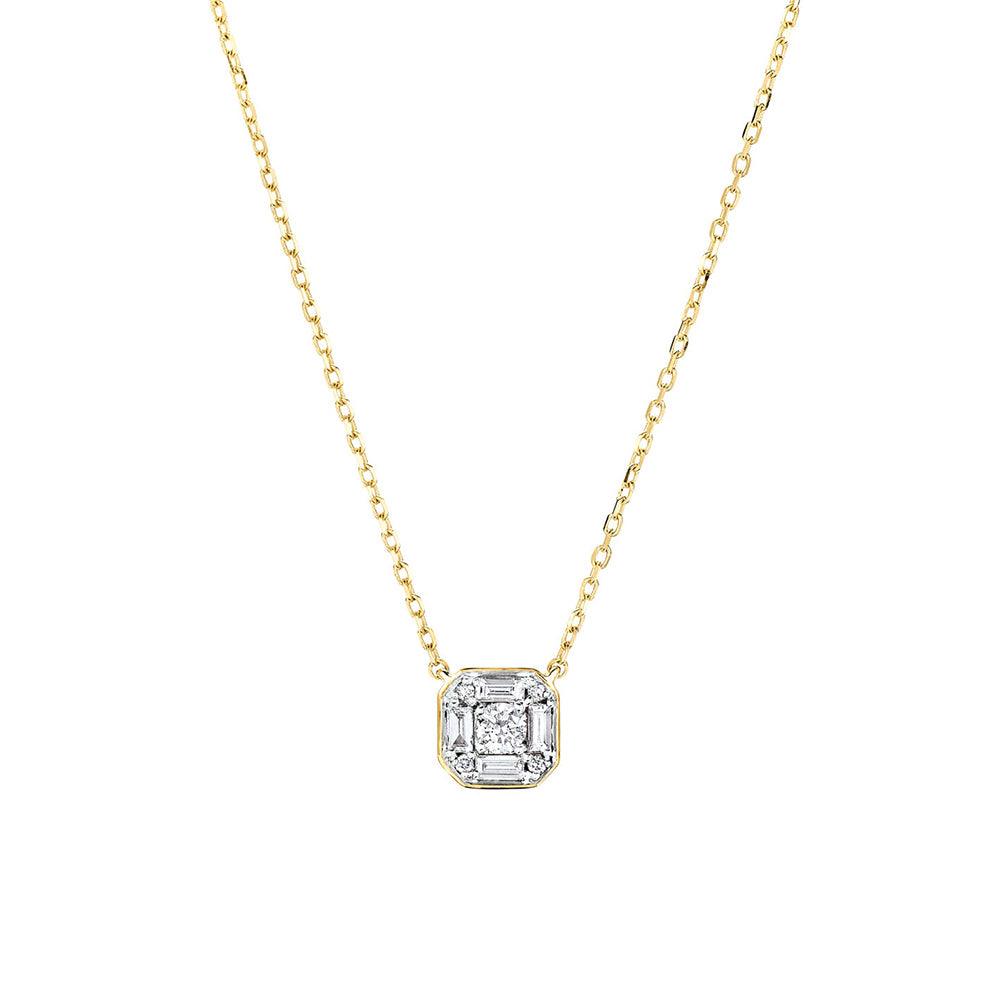 Lab Grown Diamond Mosaic Necklace - MSBLUE Jewelry