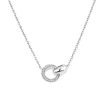 Pavé Lab Grown Diamond Interlocking Love Necklace - MSBLUE Jewelry