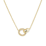 Pavé Lab Grown Diamond Interlocking Love Necklace - MSBLUE Jewelry