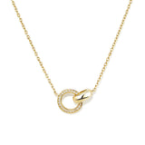 Pavé Lab Grown Diamond Interlocking Love Necklace - MSBLUE Jewelry