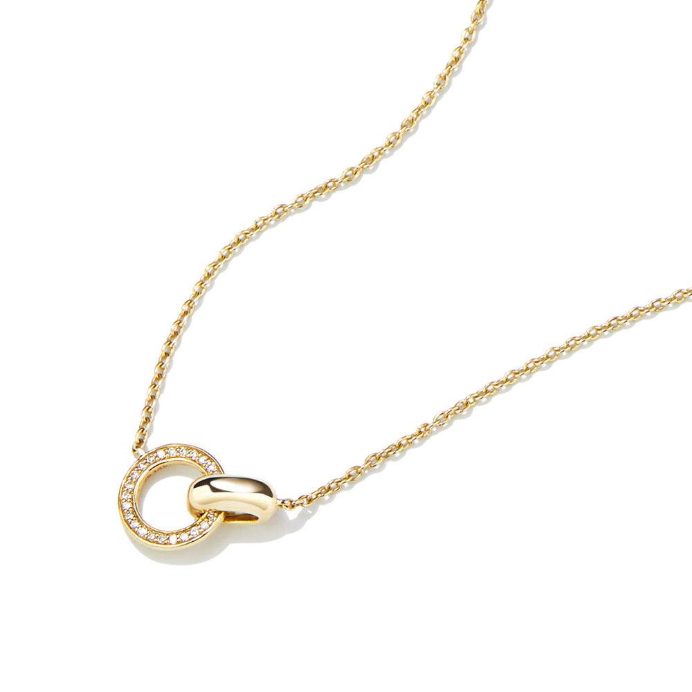 Pavé Lab Grown Diamond Interlocking Love Necklace - MSBLUE Jewelry