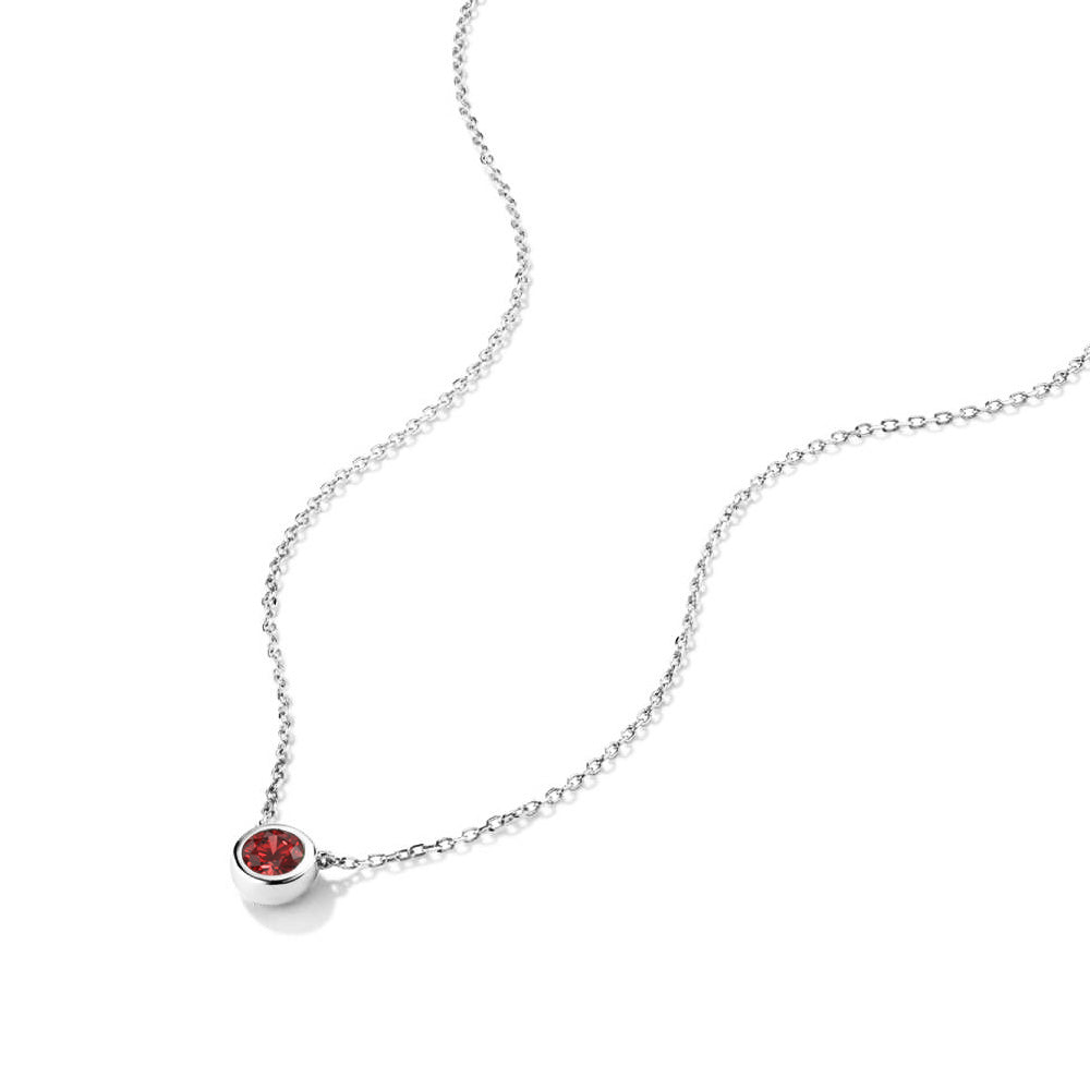 Minimalist Bezel Set 12 Birthstones Necklace