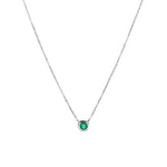 Minimalist Bezel Set 12 Birthstones Necklace - MSBLUE Jewelry