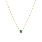 Minimalist Bezel Set 12 Birthstones Necklace