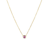 Minimalist Bezel Set 12 Birthstones Necklace