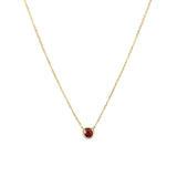 Minimalist Bezel Set 12 Birthstones Necklace