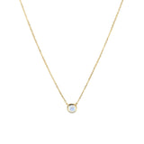 Minimalist Bezel Set 12 Birthstones Necklace