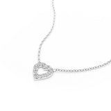 Pavé Lab Grown Diamond Mini Heart Necklace - MSBLUE Jewelry