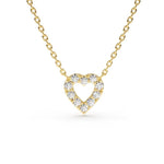 Pavé Lab Grown Diamond Mini Heart Necklace - MSBLUE Jewelry