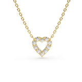 Pavé Lab Grown Diamond Mini Heart Necklace - MSBLUE Jewelry