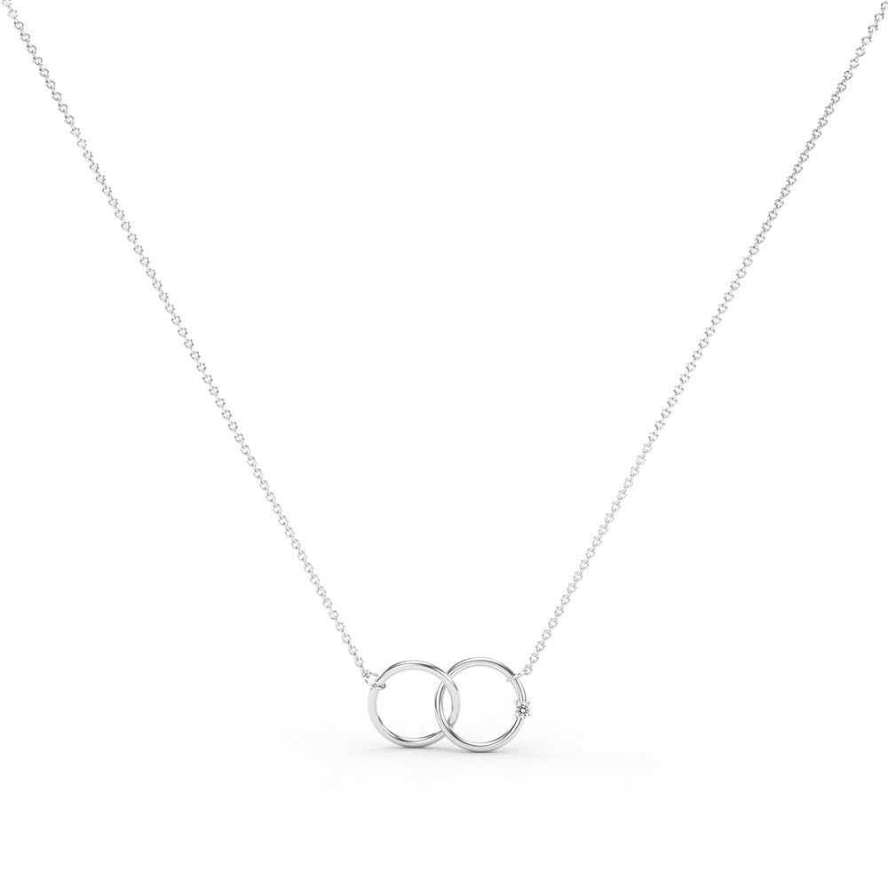 Simple Interlocking Circles Necklace