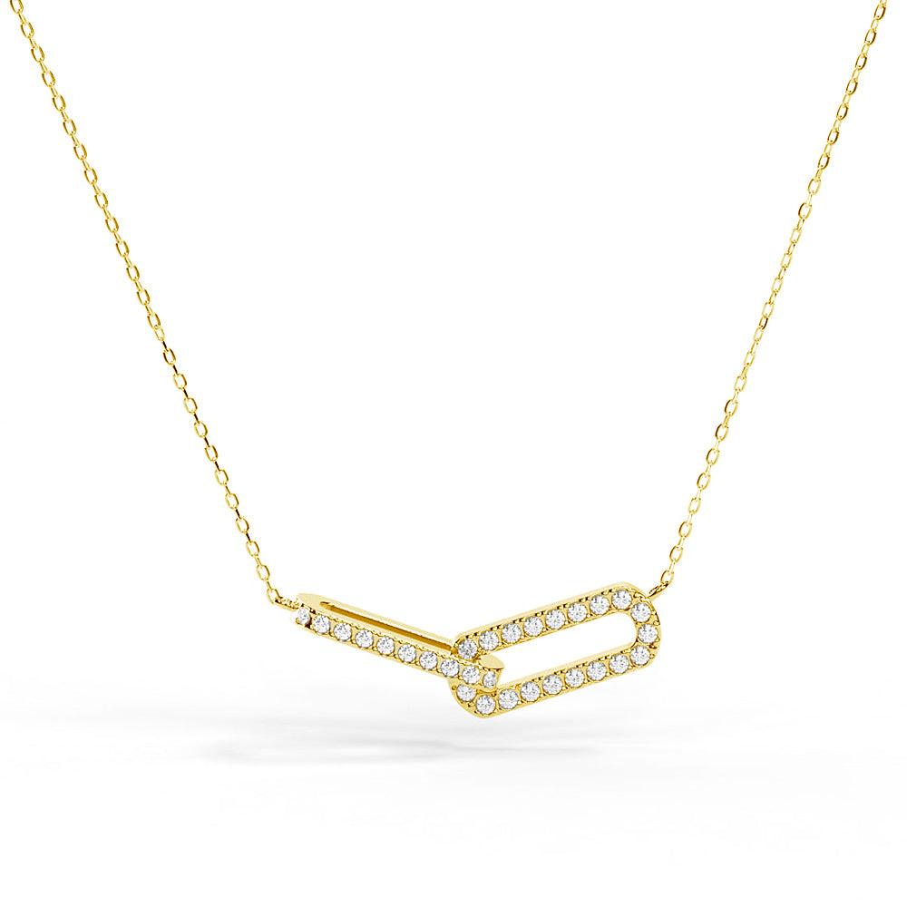 Pavé Diamond Infinity Interlinked Necklace - MSBLUE Jewelry