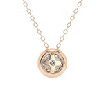 1 CT. Round Cut Moissanite Bezel-Set Pendant Necklace - MSBLUE Jewelry