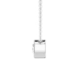 1 CT. Round Cut Moissanite Bezel-Set Pendant Necklace