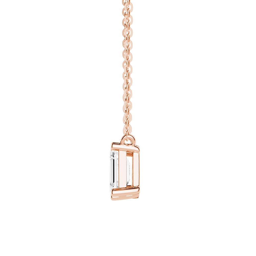 Toi Et Moi Emerald Cut & Pear Cut Pendant Necklace - MSBLUE Jewelry