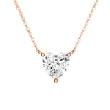 Heart Cut Moissanite Solitaire Pendant Necklace