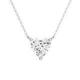 Heart Cut Moissanite Solitaire Pendant Necklace