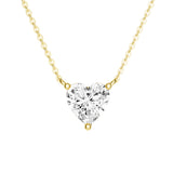 Heart Cut Moissanite Solitaire Pendant Necklace