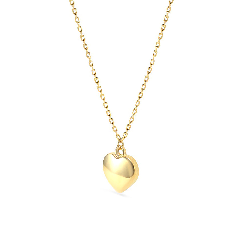 Simple Engravable Plain Heart Necklace