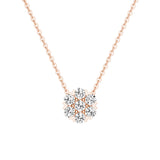 Classic Cluster Flower Moissanite Necklace