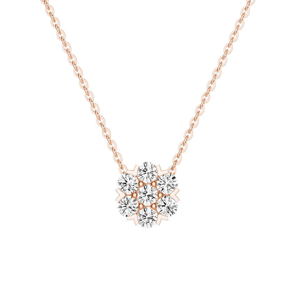 Classic Cluster Flower Moissanite Necklace - MSBLUE Jewelry