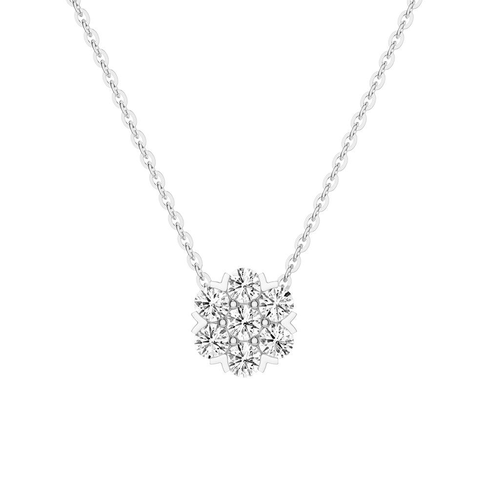Classic Cluster Flower Moissanite Necklace - MSBLUE Jewelry
