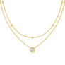 Layered Round Lab Grown Diamond Necklace - MSBLUE JEWELRY