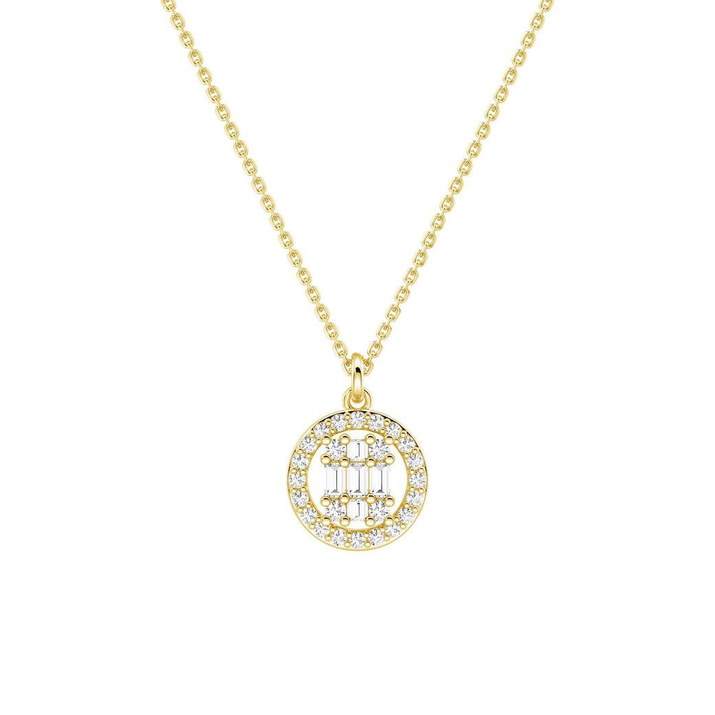 Infinity Halo Lab Grown Diamond Circle Cluster Necklace - MSBLUE JEWELRY