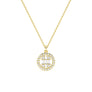 Infinity Halo Lab Grown Diamond Circle Cluster Necklace - MSBLUE JEWELRY