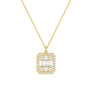 Infinity Halo Lab Grown Diamond Rectangular Cluster Necklace - MSBLUE JEWELRY