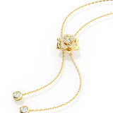 Moissanite Rose Tassel Pendant Necklace