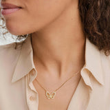 Moissanite Butterfly Pendant Necklace