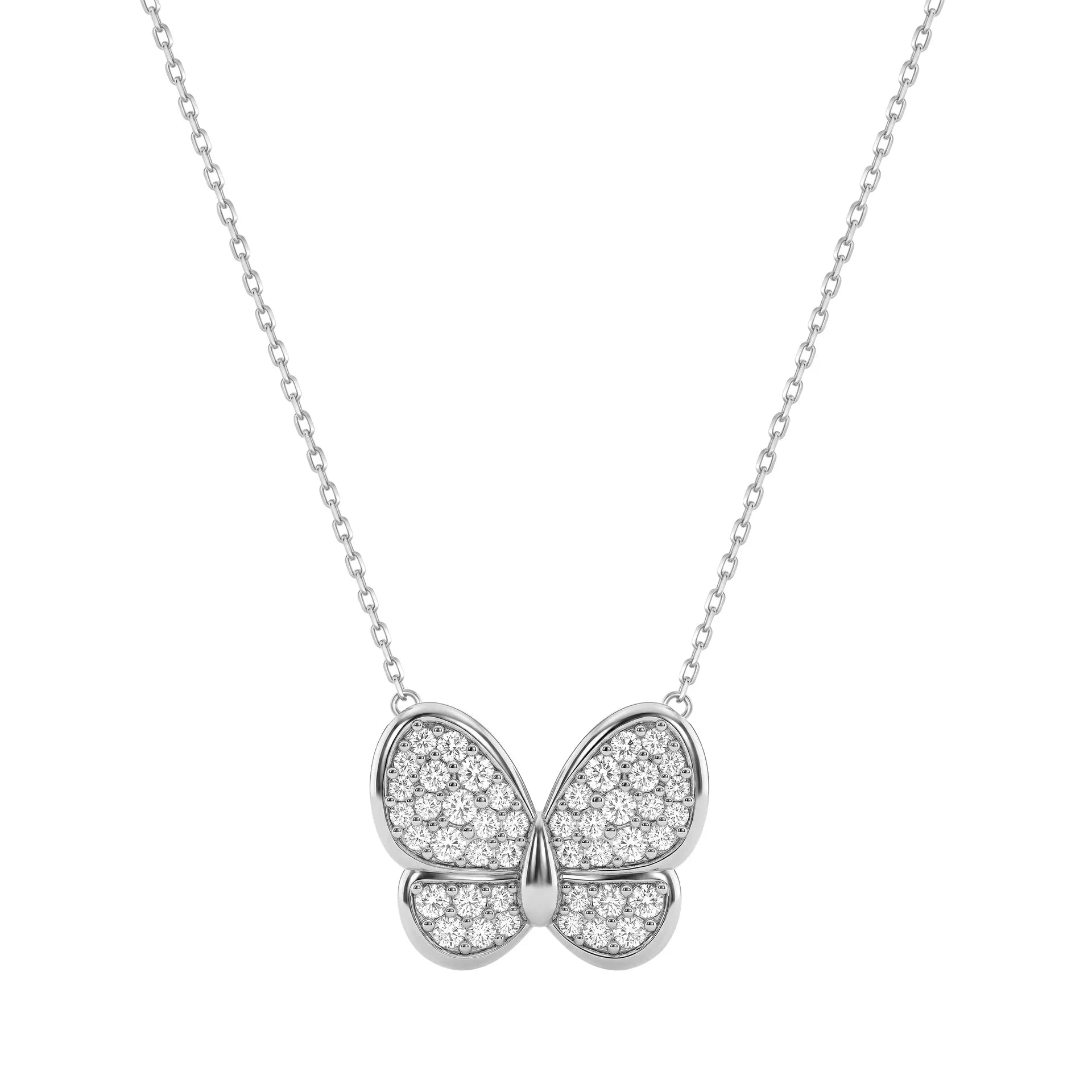 Butterfly Pavé Pendant Necklace