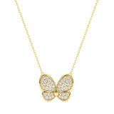 Butterfly Pavé Pendant Necklace