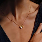Pearl Bow Pendant Necklace