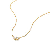 Toi et Moi Moissanite Pendant Necklace