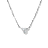 Three Stone Moissanite Pendant Necklace
