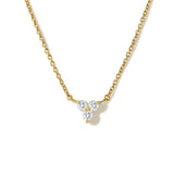Three Stone Moissanite Pendant Necklace