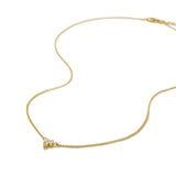 Three Stone Moissanite Pendant Necklace