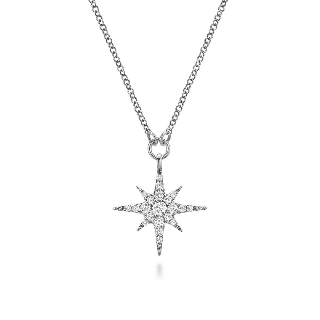 Starburst Moissanite Pendant Necklace
