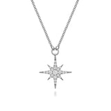 Starburst Moissanite Pendant Necklace